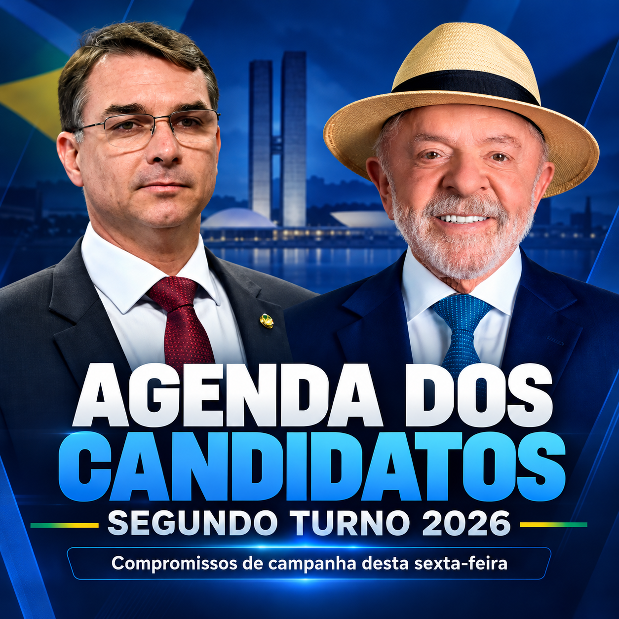 Lula e Flávio Bolsonaro têm debate em São Paulo na agenda deste domingo