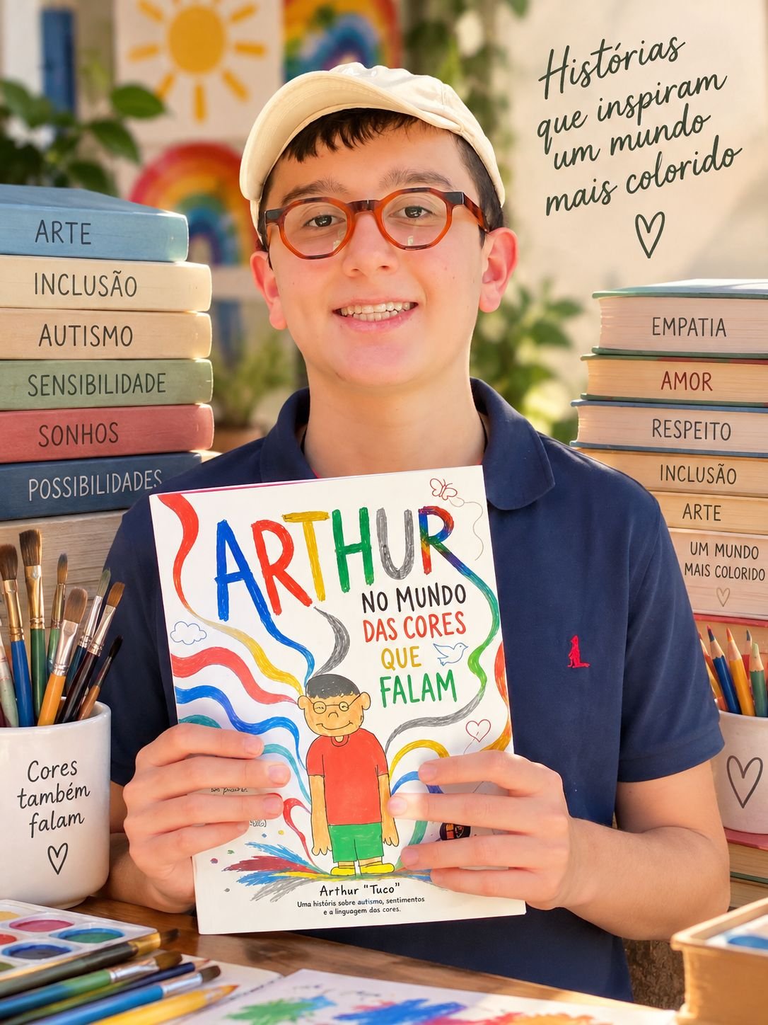 Aos 16 anos, autor autista lançará livro sobre sentimentos e cores na Bienal do Livro de São Paulo