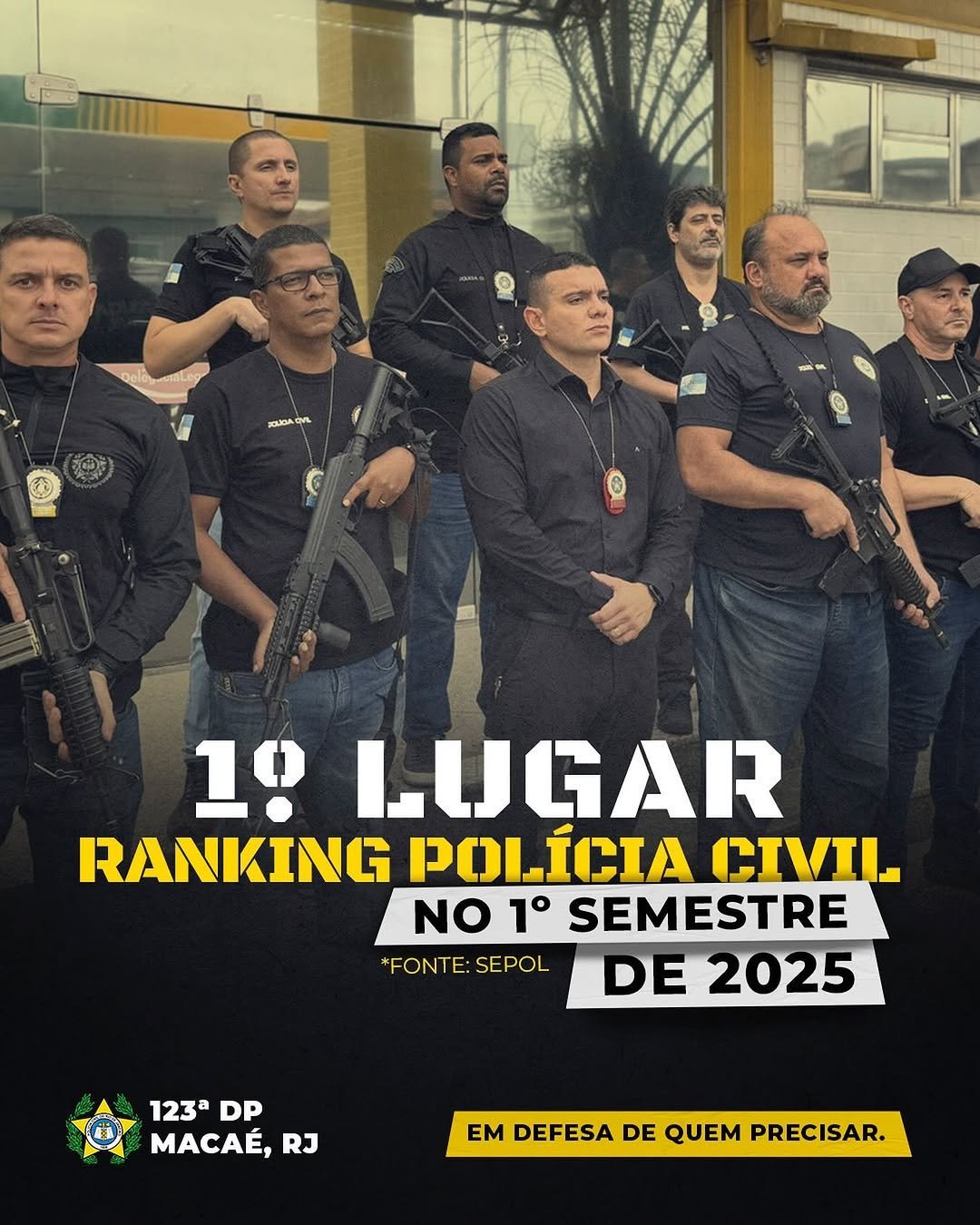 123ª DP é destaque no estado do Rio de Janeiro no 1º semestre de 2025