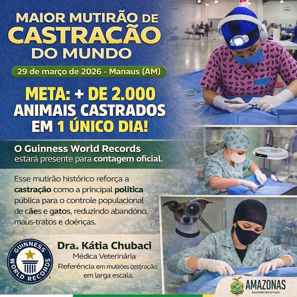 Dra. Kátia Chubaci (SC) e o Guinness World Records para o maior evento de castração animal