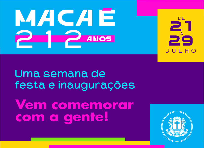 Macaé completa 212 anos, e quem ganha o presente é apopulação com entregas de obras e eventos